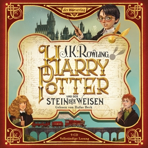 Das Hörbuchcover von "Harry Potter und der Stein der Weisen" Band 1 der Harry-Potter Reihe.